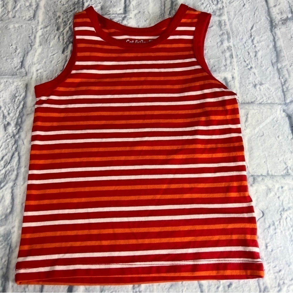 Red stripped NEW BOYS TANK SIZE 18 months